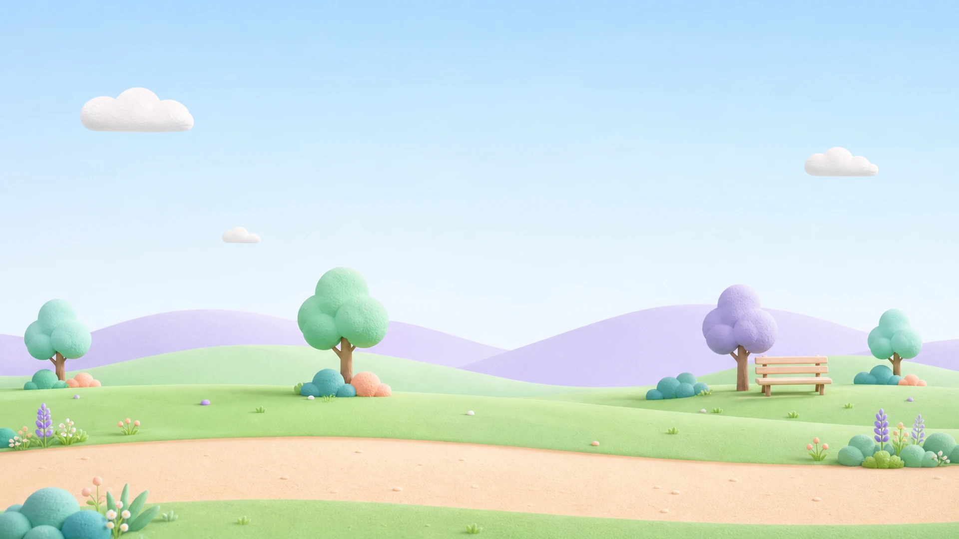 Illustration of a green park with winding paths and trees, where dog owners meet for walks